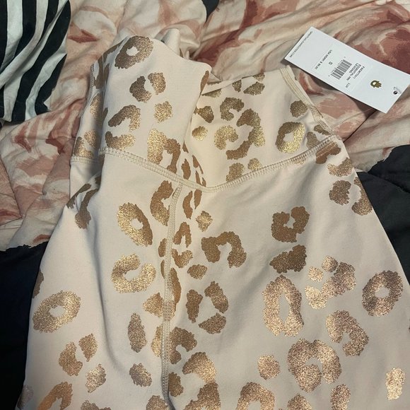 NWT! Spiritual Gangster Lux‎ Cheetah High Waist Leggings, Pink & Gold, Small - Picture 9 of 10